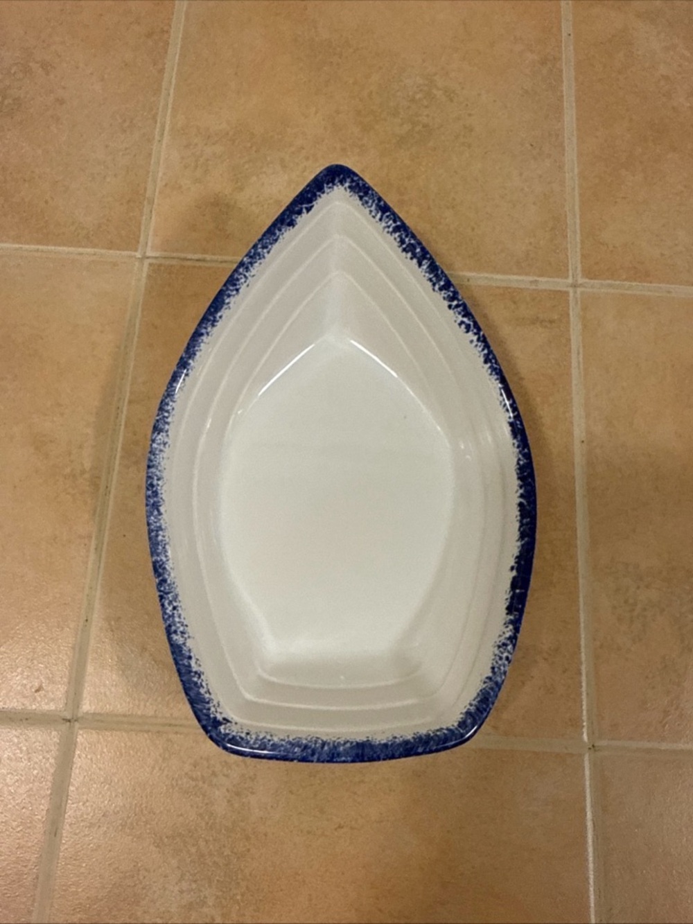 NAUTICAL THEMED Dingy / Row Boat - Glazed Pottery Appolia Brand